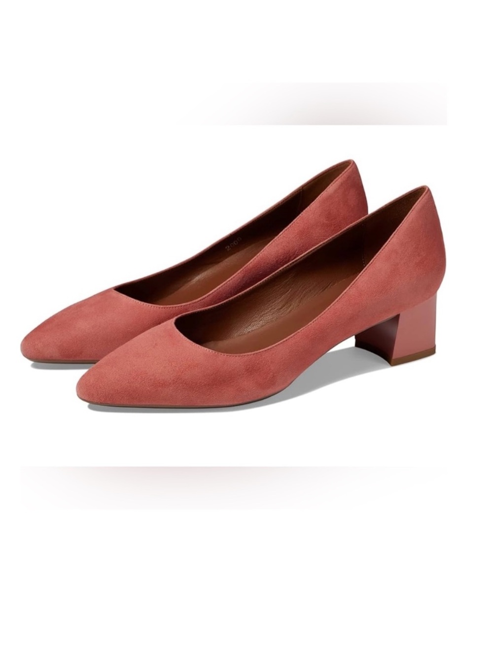 AQUATALIA Pasha Pump Elegant Suede Leather Pink Block Heel Women Shoes Sz 8 new